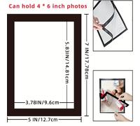 TEMU 10pcs Marcos de Fotos Magnéticos Modernos - PVC , Acabado , Orientación Rectangular y Vertical - Ideal para Fotos Familiares y Decoración del Hogar