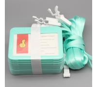 TEMU 10pcs Soporte de tarjeta de trabajo Soporte de tarjeta de identificación con cordón Versión horizontal