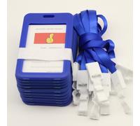 TEMU 10pcs Soporte de tarjeta de trabajo Soporte de tarjeta de identificación Soporte de tarjeta de identificación con cordón