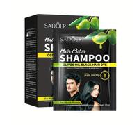 TEMU *10pcs/ Tinte para cabello al aceite de oliva. Coloración rápida en . el cabello hidratado. Cubre canas. Fácil de limpiar