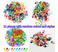 TEMU 11 piezas de de seguridad de plástico coloridos aleatorios, marcadores de tejido, clips de ganchillo, marcadores de tejido, marcadores de bloqueo para manualidades de tejido, uso en ropa