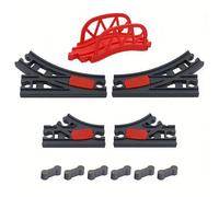 TEMU 11 Piezas de de Vías de Tren - Puente , Vías de Cambio y Conectores - Compatible con la Mayoría de Juegos de Trenes y Vías, Accesorios para Modelos de Trenes, Trenes de Montaje, para Entusiastas