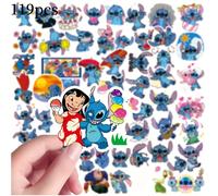 TEMU 119 Pegatinas de Stitch, 119 Diseños Únicos, Decorativos para Botellas de Agua, Patinetas, Cuadernos, Tabletas, Guitarras y Más. Regalo Ideal