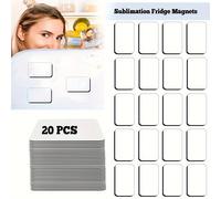 TEMU 12/20 Piezas de Imanes de Nevera para Sublimación, Decoración de Cocina, Refrigerador, Microondas, Pared, Puerta o Calendario de Oficina, 12 Piezas de Impresión para Sublimación