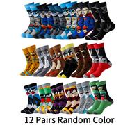 TEMU 12/24 Calcetines de Tejido Divertidos y Originales, Estilo Casual Unisex, Cómodos y Transpirables, Corto, Batman, Superman, Bugs Bunny