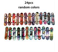 TEMU 12/24pcs Mini Patineta de Dedo - Juguete de Relajación para Escritorio, Cadena de Dedo, Adecuado para Regalos de , Relleno , de Aula, Regalos de , Múltiples Colores
