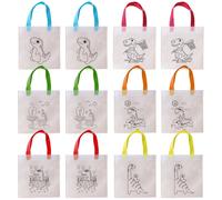 TEMU 12 Bolsas de Favor de de Dinosaurios DIY, Decoraciones para de Animales con 6 Estilos de Bolsas de Regalo de Dinosaurios (Lápices No Incluidos)