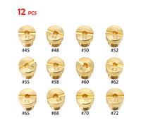 TEMU 12 boquillas de repuesto roscadas M5 para carburador, que van desde el #30 el #135 para carburadores Dellorto SHA PHBG, incluyendo boquillas y boquillas de pilotaje NC .