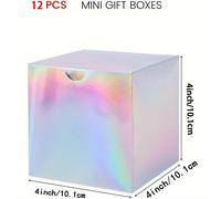 TEMU 12 cajas de regalo pequeñas, 4X 4X 4 pulgadas, cajas de regalo de dulces , adecuadas para fiestas de , , duchas de novia, propuestas de novio y novia.