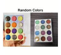 TEMU 12 Colores/Set Colores Vibrantes Mica Perlasina Polvo Mineral para Tinte de Resina Epoxi, Accesorios para Hacer Artesanías de Joyería, Natural, No y de Color de Larga Duración