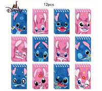 TEMU 12 cuadernos portátiles de Disney | Stitch y con notas adhesivas, diarios de papel minimalistas para registros diarios, regalo con temática de dibujos animados para y