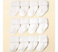TEMU 12 de Calcetines Térmicos Unisex Blancos - Tobilleros Gruesos y Cálidos Estilo Terrycloth, Suaves de Poliéster para Invierno, a /Limpieza