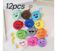 TEMU 12 Monederos de Felpa Coloridos y Adorables | Carteras de Mujer con Llavero, Pequeños Monederos con Cremallera, Estilo Casual, Lavar a o Limpieza Profesional