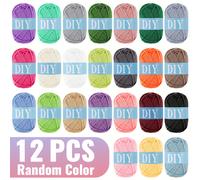 TEMU 12 ovillos de hilo de ganchillo para proyectos hechos a , ideal para principiantes en ganchillo y manualidades, para tejer y hacer ganchillo