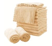 TEMU 12 Paños Ultra Suaves Coral Rosa - Toallas de Baño, Cocina y Limpieza de Secado Rápido Absorbentes - Microfibra Multiusos para Cara, Maquillaje y - 30x30 cm (12x12 Pulgadas)