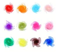 TEMU 12 pañuelos cuadrados de color sólido, varios pañuelos pequeños de de rendimiento, pañuelos multiusos de color caramelo, pañuelos pequeños cuadrados para bailar