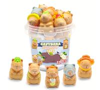 TEMU 12 Paquetes de para Fiesta, Mini Juguete Squeeze Capibara Animales Divertidos en Bolsas Sorpresa, Relleno Piñata y Bolsitas Regalo , ¡ ! Ideal Halloween Navidad - Colores Aleatorio
