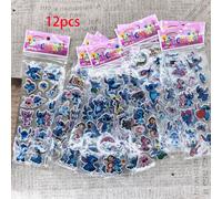 TEMU 12 pegatinas 3D de de Stitch de Disney, pegatinas de PVC. Adecuadas para decorar artículos como teléfonos móviles, cuadernos, maletas, etc. Regalo coleccionable.