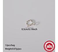 TEMU 12 piezas/Bolsa Anillas de de Plata con Cierres de , Conectores y Eslabones con Resortes de Alambre para Manualidades DIY