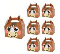 TEMU 12 piezas, Bolsas de Regalo para Fiesta Temática Caballos Marrón Vaquera y Suministros Para en Granja Cajitas Sorpresa con Tema Ecuestre Decoración Navidad Halloween