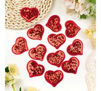 TEMU 12 Piezas de Corazones Brillantes en , Perfectos para Decorar y Reparar Ropa y Bolsos