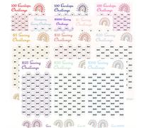 TEMU 12 Piezas de de de con Carpetas A6, Tarjetas de Seguimiento de Ahorros, Planificador de Presupuesto y Rastreador de Dinero