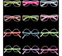 TEMU 12 piezas de gafas que en para - Favors de fiesta luminosos de plástico con colores variados, no requieren baterías, ideales para Halloween, Navidad, Pascua y más.