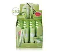 TEMU 12 Piezas de Labial de Aloe Vera Natural: Hidratante, Impermeable y Anti-Agujeros de Color