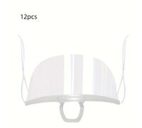 TEMU 12 piezas de mascarilla anti-espuma y antiespecie para chef, esteticista, recepcionista, , transparente