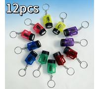 TEMU 12 piezas de mini llavero de linterna electrónica, funciona con pila de botón, linterna LED para el hogar, llavero portátil y compacto, pequeño regalo práctico, luz de noche