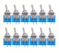 TEMU 12 Piezas de Palanca Mini | 2 Pines 2 Posiciones | 2 Posiciones ON/ON | 3 Posiciones /ON | 6A 125V 3A 250V
