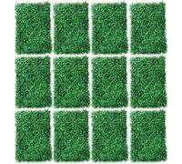 TEMU 12 piezas de paneles decorativos para pared 40x60 cm, boj, hojas verdes artificiales y césped sintético. Decoración interior con planta falsa, ideal para salón, dormitorio o estudio