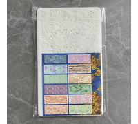 TEMU 12 piezas de plantilla para pintura con de flores y hierbas, hueca, para paredes de tela, artículos del hogar, herramientas plásticas, material PET reutilizable