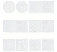 TEMU 12 piezas de plantillas de bordado , plantillas de patrones japoneses para patchwork, costura a , juego de plantillas de dibujo de plástico de 5,5 pulgadas