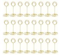 TEMU 12 Piezas de Soportes para Números de Mesa en Metal Dorado - Elegantes Soportes para Tarjetas de para , Fiestas y Uso en Oficinas, Suministros para Halloween, Navidad, Año , San Valentín de