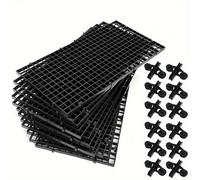 TEMU 12 Piezas Divisor de Acuario de Huevos de Plástico Filtro de Acuario Bandeja de Rejilla Separador Malla Divisor Adecuado Ventosas, Placa Separadora 30*15