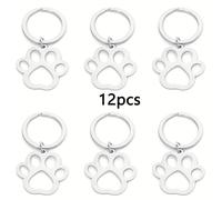 TEMU 12 piezas, Llavero de Acero Inoxidable con Diseño de Garra de Gato , Regalo de Recuerdo, Combinaciones de Estilos Múltiples