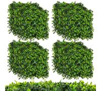 TEMU 12 Piezas Plantas de Césped Artificial 50 x 50 cm, Jardín Vertical Tropical, Plantas de Pared con Protección Solar, Decoración de Plantas Verdes para Jardín Patio ,