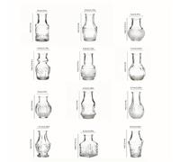TEMU 12 piezas/set Retro de Vidrio con Estilo Europeo en Relieve para Flores Secas y , Miniatura Decorativa Hidropónica