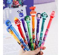 TEMU 12 piezas Stitch/9 pcs Set Cerebrales Bolígrafos de Gel Borrables, Pluma Click Azul Cristal Fácil Borrado para Estudio y Papelería