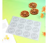 TEMU 12 rebanadas de molde de silicona para chocolate de frutas naranja y limón, molde artístico para verduras crujientes, molde para velas, yeso y pegamento