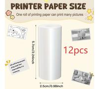 TEMU 12 Rollos de Papel Instantáneo - Papel Fotográfico, Compatible con la Mayoría de Cámaras Instantáneas, Regalo Ideal para Crear Recuerdos Tangibles y Viajes