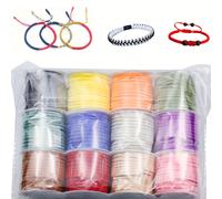 TEMU 12 Rollos en Varios Colores, 5 Metros de Largo y 3 Millímetros de Grosor, Línea No Elástica para Tejido a , Adecuada para y Manualidades Hechas a