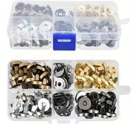 TEMU 120 piezas/40 juegos de hebillas magnéticas vintage, kit de botones de costura de metal de 14 mm, para manualidades, carteras, bolsos, ropa, artesanía en cuero