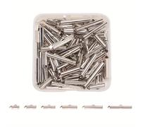 TEMU 120 Piezas de Tubos Deslizantes con Cierre de Hierro, Tapas Terminales para Hilo, Herramienta de Crimpado y Correas para Collares y Pulseras de Múltiples Hilos en Joyería