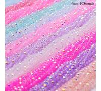 TEMU 1200/1200/850/680 piezas de cuentas de vidrio austriaco incrustado de con cuentas separadoras sueltas para hacer joyería, accesorios de pulseras DIY, 3/4/6/8 mm