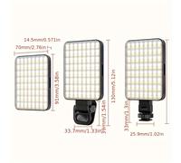 TEMU 128 Leds Luz Portátil Magnética para Selfies Recargable , Luz de Relleno con Clip y Anillo Magnético para Iluminación en Videoconferencias