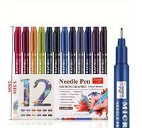 TEMU 12pcs Bolígrafo de Rodillo de Tinta de Gel con de Pintura , Colores Diferentes, Punta de 0.5mm, Secado Rápido, No , Fácil de Agarrar, Bolígrafo Multicolor
