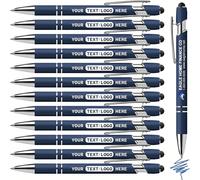 TEMU 12pcs Bolígrafos de Tinta Azul Personalizados con Impreso en Metal, Regalo Ideal para Oficina, Profesores y