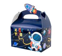 TEMU 12PCS Bolsas de Favor para Fiesta del con Pegatinas, ¡Cajitas Regalo Papel Astronauta Planetario, Cielo Estrellado y Galaxia! Ideal también como Halloween